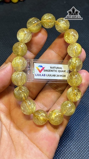 Vòng Tay Đá Thạch Anh Tóc Vàng Đường Kính 12,47 - 12,97 (mm) 240,74cts