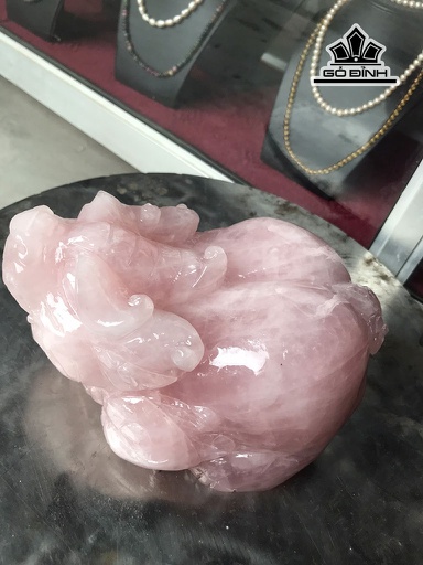 Long Quy Đá Thạch Anh Hồng Cao 11 Ngang 20 (cm) 5,5kg