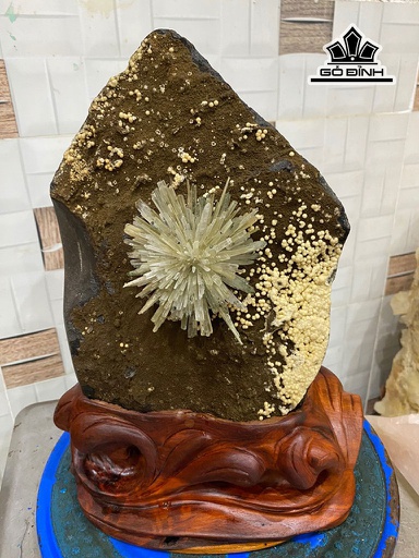 Bông Hoa Ưu Đàm Đá Trầm Tích Cao 32 Riêng Hoa Cao 11 (cm) 6,2kg