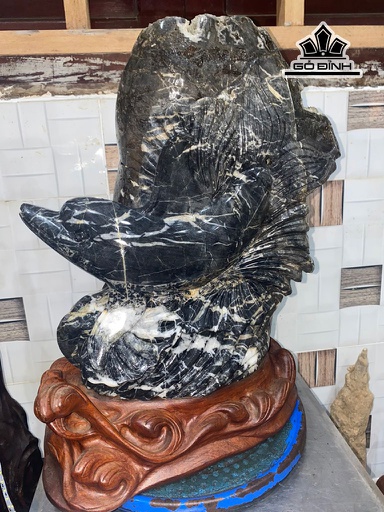 Tác Phẩm Cá Heo Đá Can Thạch Cao 42 (cm) 15,7kg