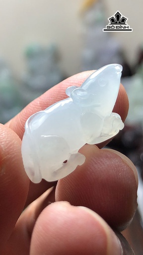 Mặt Dây Chuyền Chuột Đá Cẩm Thạch Cao 24 Ngang 11 Sâu 10,3 (mm) 4g