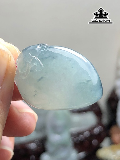 Mặt Dây Chuyền Quả Đào Đá Cẩm Thạch Cao 29 Ngang 22 Sâu 12,7 (mm) 13g