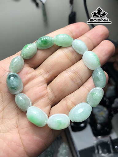 Vòng Tay Mai Rùa Đá Cẩm Thạch Đường Kính 14,4 - 16,8 (mm) 31g