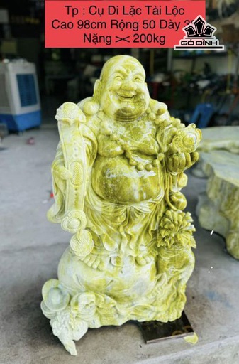 Cụ Di Lặc Tài Lộc Đá Serpentine Cao 98 Ngang 50 Sâu 35 (cm) 200kg