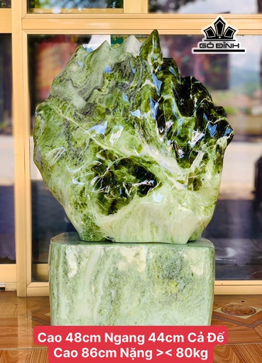 Tác Phẩm Đá Serpentine Cao 86 Ngang 44 Riêng Đá Cao 48 (cm) 80kg
