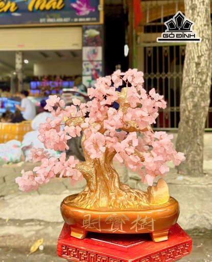 Cây Tài Lộc Phát Tài Đá Thạch Anh Cao 38 (cm)