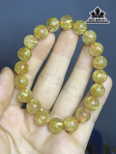 Vòng Tay Đá Thạch Anh Tóc Vàng Đường Kính 10 (mm)