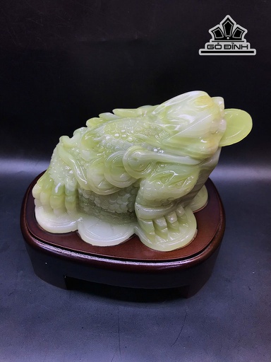 Thiềm Thừ Tài Bảo Đá Onyx Cao 15,5 Ngang 16 Sâu 14 (cm) 2,35kg