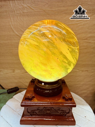 Bi Cầu Thủy Tinh Vàng Đường Kính 23 (cm) 14kg
