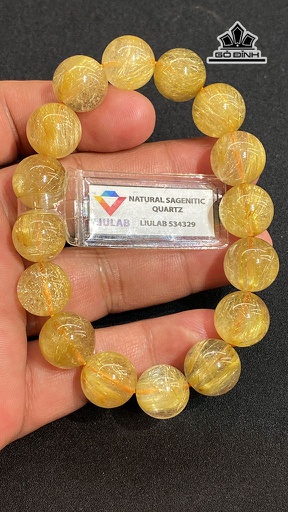 Vòng Tay Đá Thạch Anh Tóc Vàng Đường Kính 13,01 - 13,82 (mm) 271,35cts