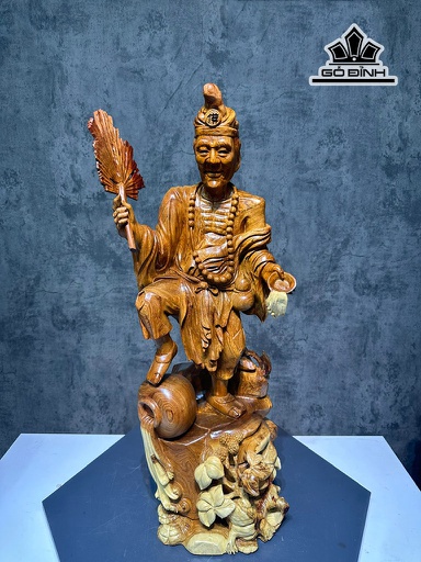 Tượng Tế Công Gỗ Hương Cao 80 Ngang 33 Sâu 30 (cm)