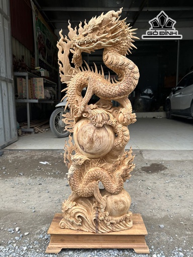 Tượng Phu Thê Viên Mãn Gỗ Ngọc Am Cao Cả Kỷ 101 Riêng Tượng 91 Ngang 39 Sâu 20 (cm)