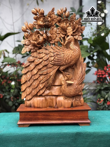 Tượng Phu Thê Viên Mãn Gỗ Ngọc Am Cao 66 Ngang 38 Sâu 15 (cm)