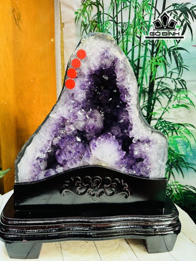 Hốc Tinh Thể Đá Thạch Anh Tím Cao 30 Ngang 22 Sâu 15 (cm) 9,5kg