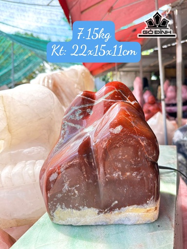 Đá Cảnh Đá Mã Não Ấn Độ Cao 22 Ngang 15 Sâu 11 (cm) 7,15kg