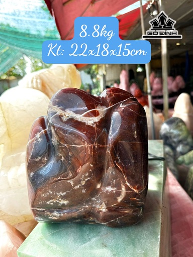 Đá Cảnh Đá Mã Não Ấn Độ Cao 22 Ngang 18 Sâu 15 (cm) 8,8kg