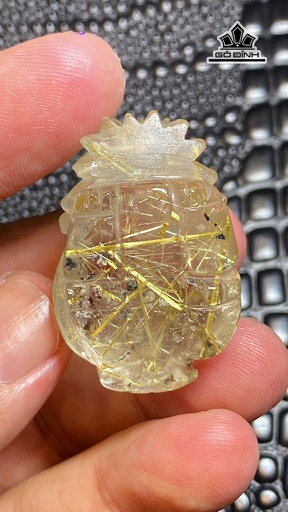 Mặt Dây Chuyền Long Quy Đá Thạch Anh Tóc Vàng Cao 38 Ngang 25 Sâu 19,5 (mm) 21,5g