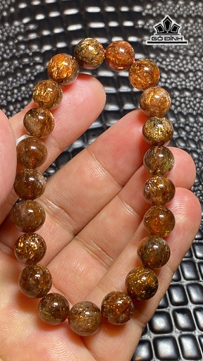 Vòng Tay Đá Thạch Anh Tóc Nâu Đường Kính 9,3 (mm) 22,4g