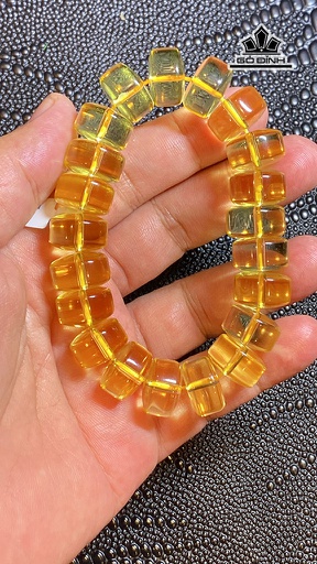 Vòng Tay Đá Thạch Anh Vàng Đường Kính 15 (mm) 78,4g