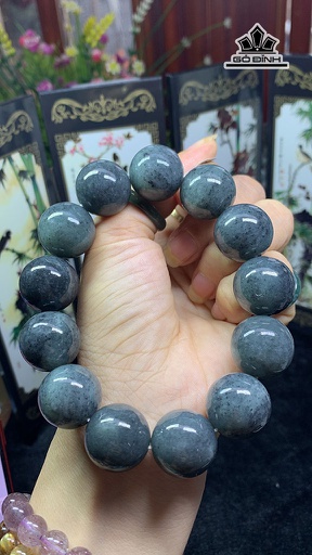 Vòng Tay Gà Đen Đá Cẩm Thạch Đường Kính 19,6 (mm) 170,5g