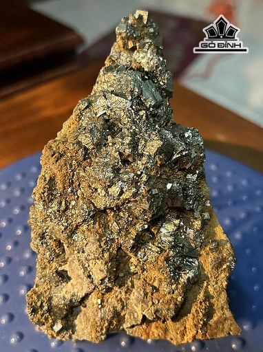 Vàng Găm Tinh Thể Đá Pyrite Cao 8 Ngang 13 (cm) 0,5kg