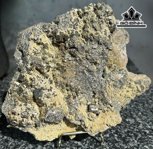 Vàng Găm Tinh Thể Đá Pyrite Cao 17 Ngang 17 (cm) 1,15kg