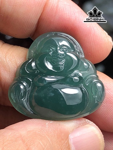 Mặt Dây Chuyền Di Lặc Đá Cẩm Thạch Cao 25,6 Ngang 27,6 Sâu 6 (mm) 7g