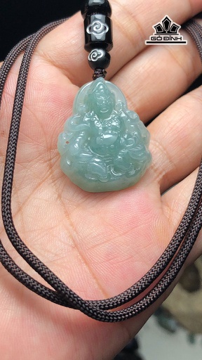 Mặt Dây Chuyền Hoàng Thần Tài Đá Cẩm Thạch Cao 29,3 Ngang 24,8 Sâu 7,5 (mm) 10g