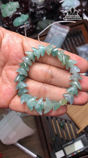 Vòng Tay Kim Nguyên Bảo Đá Cẩm Thạch Đường Kính 11,3 - 16,3 (mm) 22g