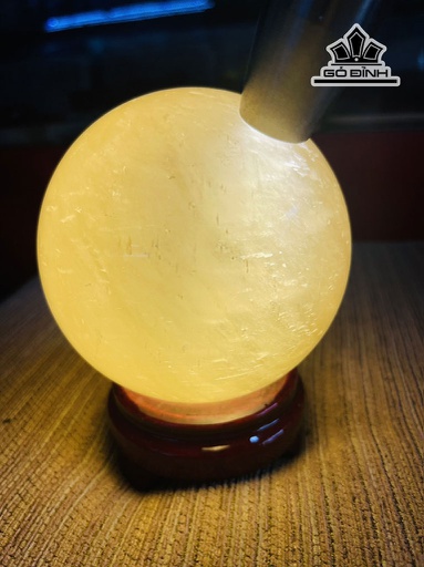 Bi Cầu Đá Canxit Vàng Đường Kính 10 (cm) 1,5kg