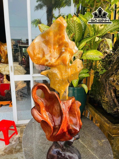 Tác Phẩm Cánh Chim Hạnh Phúc Đá Can Thạch Đỏ Cao 66 (cm) 7kg