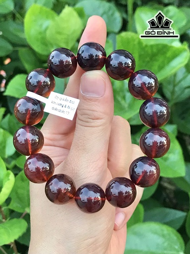 Vòng Tay Đá Hổ Phách Đường Kính 16 - 16,38 (mm) 31,9g