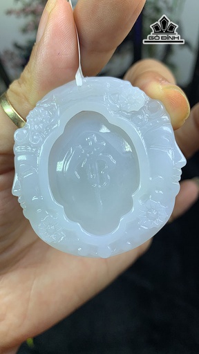 Mặt Dây Chuyền Phật Đá Cẩm Thạch Cao 48,6 Ngang 47,8 Sâu 5,5 (mm) 22,5g