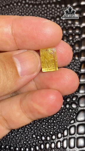 Mặt Nhẫn Đá Thạch Anh Tóc Vàng Cao 11,7 Ngang 8 Sâu 6,4 (mm) 1,6g