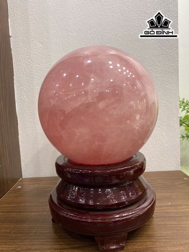 Bi Cầu Đá Thạch Anh Hồng Đường Kính 16,8 (cm) 8kg