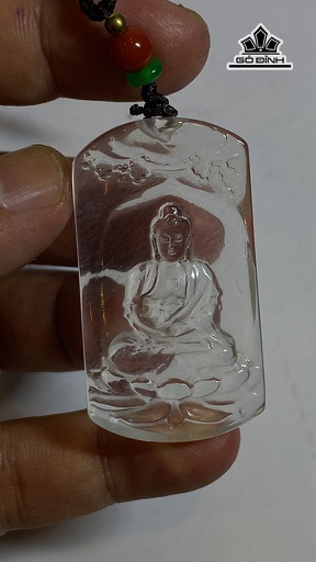 Mặt Dây Chuyền Adida Đá Thạch Anh Trắng Cao 49,5 Ngang 27 Sâu 9,7 (mm) 21g