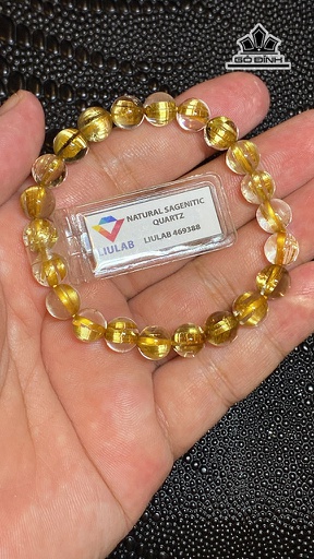 Vòng Tay Đá Thạch Anh Tóc Vàng Bã Mía Đường Kính 8,11 - 8,7 (mm) 89,64cts