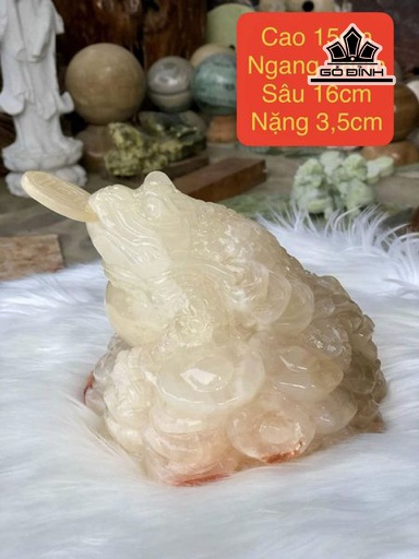 Thiềm Thừ Đá Canxit Cao 15 Ngang 18 Sâu 16 (cm) 3,5kg