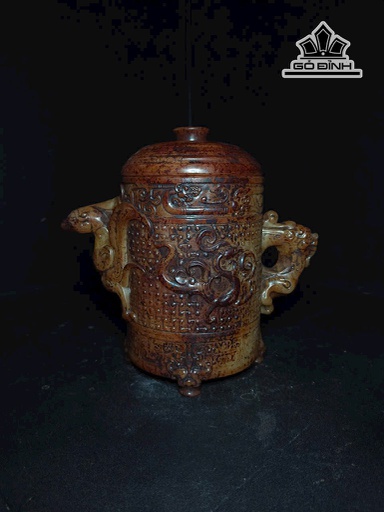 Thạp Đá Cẩm Thạch Huyết Cao 19 Ngang 20 Sâu 11 (cm)