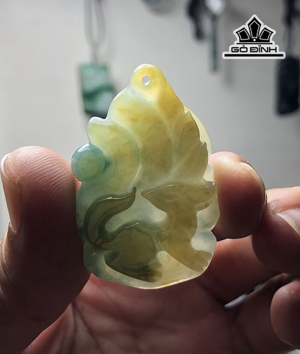 Mặt Dây Chuyền Hồ Ly Đá Cẩm Thạch Cao 41,6 Ngang 27,4 Sâu 8,6 (mm) 15g