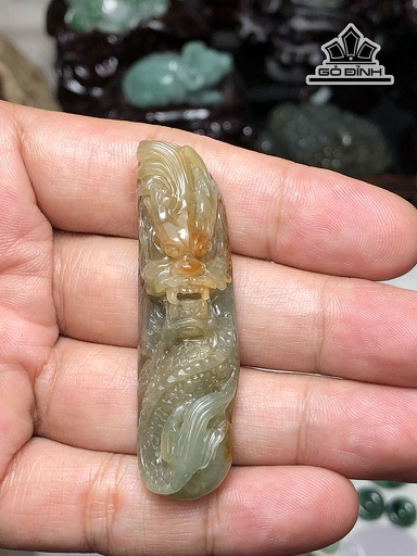 Rồng Đá Cẩm Thạch Cao 58 Ngang 16,3 Sâu 12,7 (mm) 20g