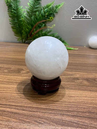 Bi Cầu Đá Thạch Anh Trắng Đường Kính 10,5 (cm) 1,5kg