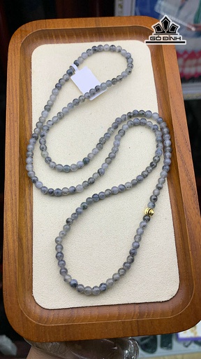 Chuỗi Gà Đen Đá Cẩm Thạch Đường Kính 4,8 (mm) 17,5g