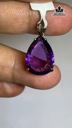 Mặt Dây Chuyền Đá Thạch Anh Tím Cao 18 Ngang 12,9 Sâu 6 (mm) 3,5g