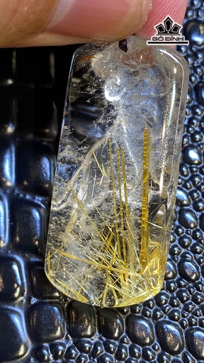 Mặt Dây Chuyền Hổ Đá Thạch Anh Tóc Vàng Cao 41,6 Ngang 19 Sâu 8,8 (mm) 13,3g