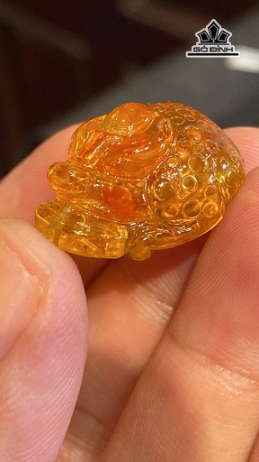 Tác Phẩm Thiềm Thừ Đá Thạch Anh Vàng Cao 27 Ngang 18,6 Sâu 14,2 (mm) 8,6g