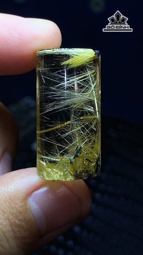 Trụ Hoa Thị Đá Thạch Anh Tóc Vàng Cao 30 Ngang 15 (mm) 14g