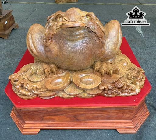 Tượng Thiềm Thừ Gỗ Hương Cao 61 Ngang 77 Sâu 66 (cm)