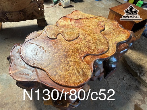 Bộ Bàn Trà Gốc Cây Gỗ Nu Hương Cao 52 Rộng 80 Ngang 130 (cm)