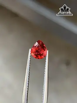 Viên Đá Spinel Đỏ Cam Cao 6,8 Ngang 5,8 Sâu 3,3 (mm) 0,92cts